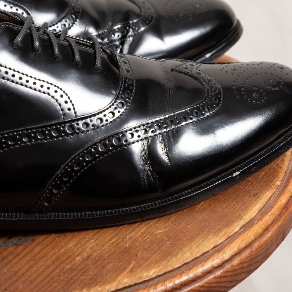 Cole Haan Connolly Black Leather Wingtip Oxford Shoes Men's 13 D C07941 - Picture 6 of 10
